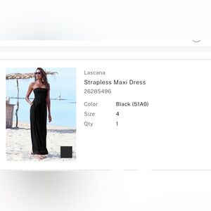 Black Strapless Maxi Dress